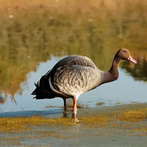 Prompt: a hungover goose