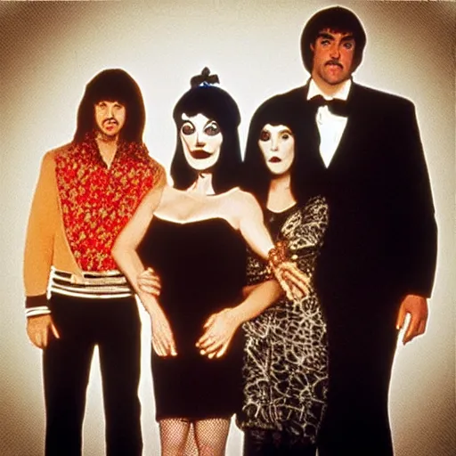 Prompt: “threes company meets the addams Family”