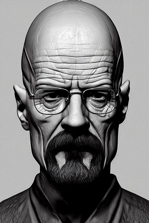 Image similar to Walter White Zbrush model, zbrush