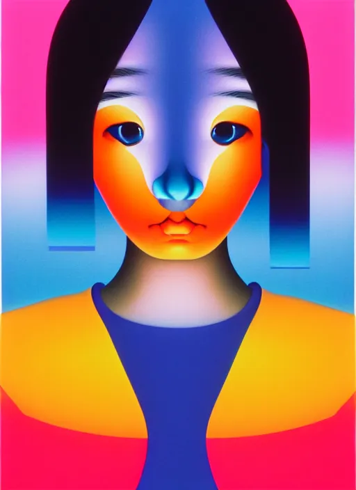 Image similar to cute girl by shusei nagaoka, kaws, david rudnick, airbrush on canvas, pastell colours, cell shaded, 8 k