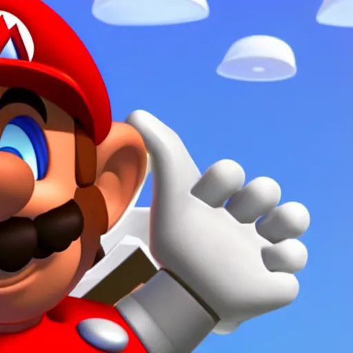 Image similar to A bot in the game Super Mario 64, vray, 8k, highly detailed, unreal engine