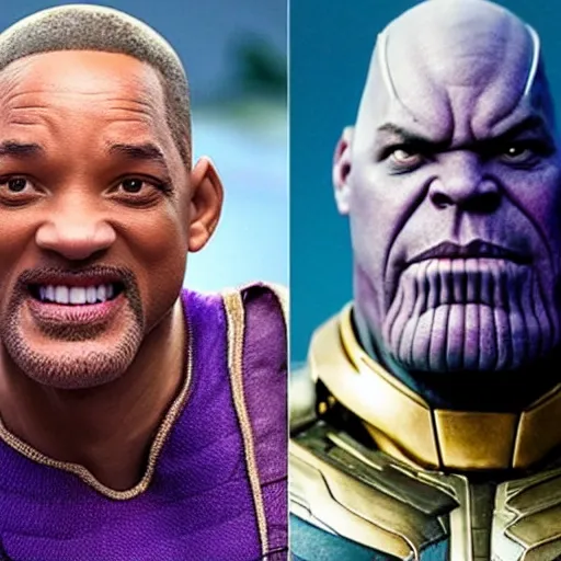 Prompt: Will Smith as Thanos