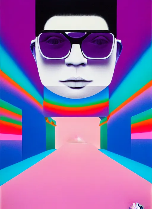 Image similar to balenciaga shades ad by shusei nagaoka, kaws, david rudnick, airbrush on canvas, pastell colours, cell shaded, 8 k, serien, moloe, mondoe, demesio, monteige, 3 ek, morettonim, derelio