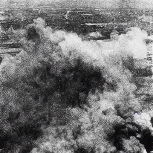 Prompt: View from B52 bomber above Dresden during fire bombing 1949