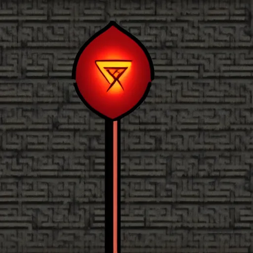 Image similar to a glowing , double headed axe as RPG game icon art