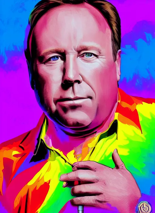 Image similar to alex jones by Zbigniew Brzezinski lisa frank