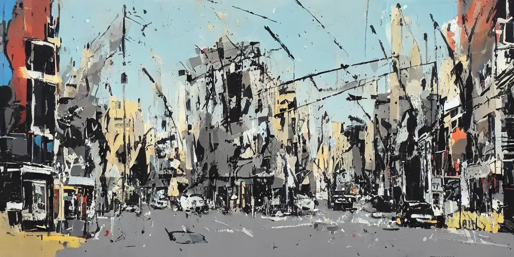 Prompt: north Melbourne Street by ashley wood