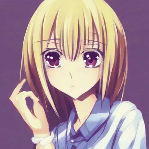 Prompt: “anime girl, white background”