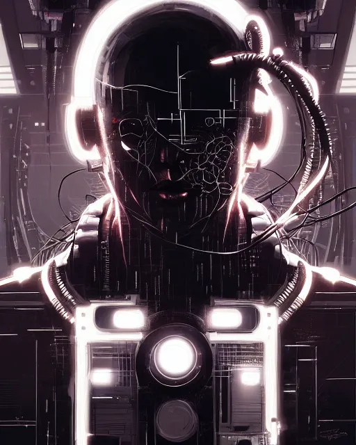 Image similar to cyborg removing its human mask revealing wires and gears behind its face, white mask, futuristic, y2k aesthetic, dramatic lighting, illustration by Greg rutkowski, yoji shinkawa, 4k, digital art, concept art, trending on artstation