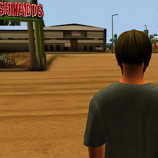 Prompt: in - game screenshot jesse pinkman in the video game gta san andreas