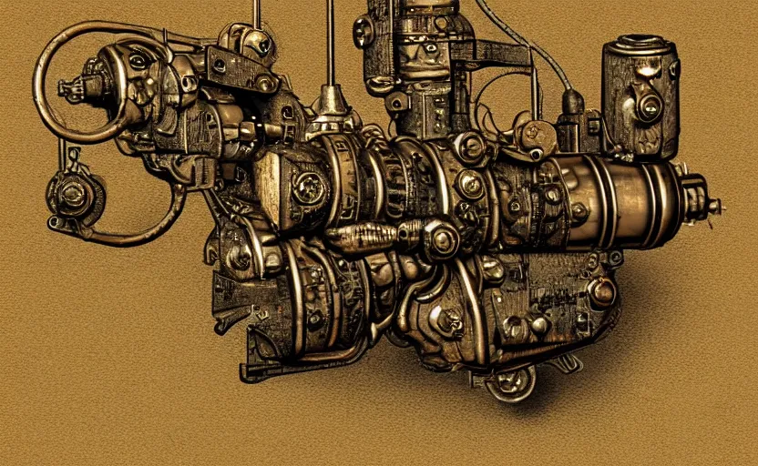 Prompt: small microchip drill, extremely detailed ( steampunk ), day light, realistic shaded,
