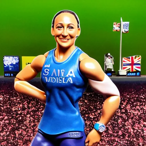 Image similar to jessica ennis-hill action figure, figurine, detailed product photo, high quality,