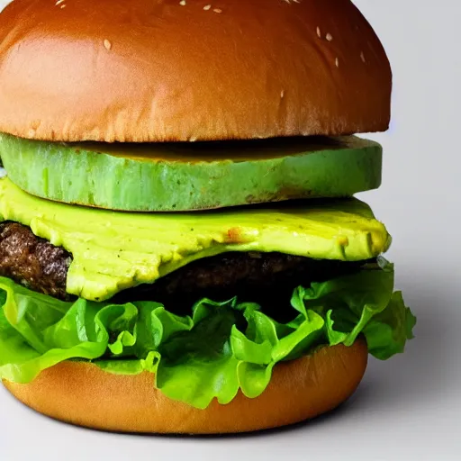 Image similar to a hamburger with 2 kilograms of avocado