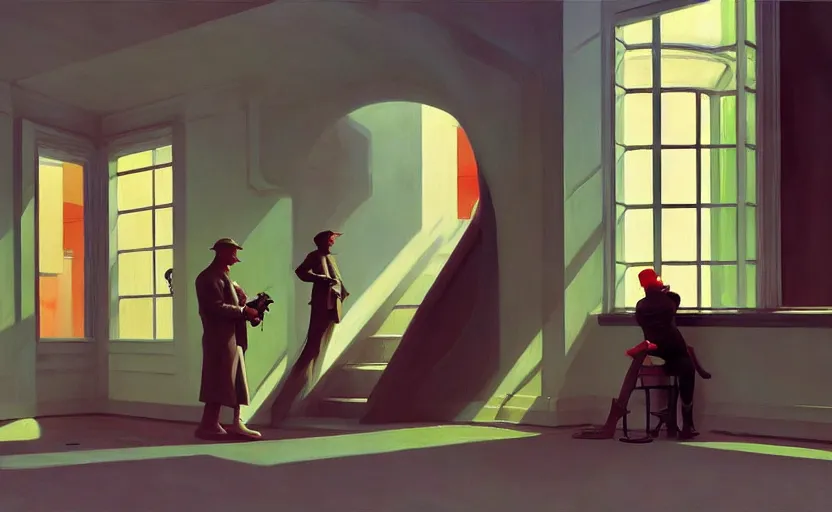 Prompt: inside a time machine portal, very coherent, painted by Edward Hopper, Wayne Barlowe, painted by James Gilleard, airbrush, art by JamesJean
