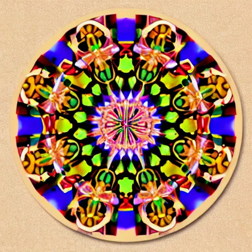 Prompt: Pysanky kaleidoscope magic circle