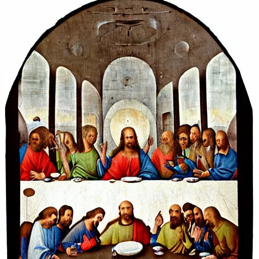 Image similar to The Last Supper painting by Hieronymus Bosch