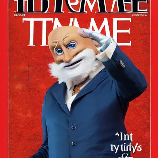 Image similar to doctor eggman as person of the year on the cover of time magazine