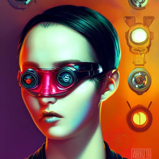 Image similar to lofi Cyberpunk portrait Pixar style by Tristan Eaton Stanley Artgerm and Tom Bagshaw,