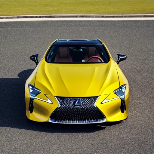 Prompt: yellow lexus lc 5 0 0