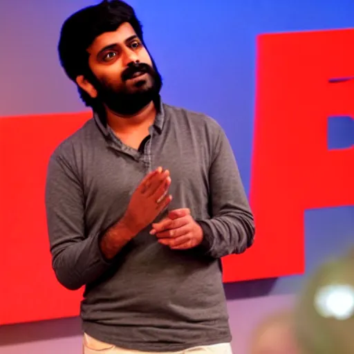 Prompt: shashank talking about consciousness at TED