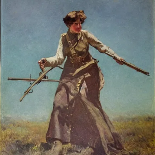 Image similar to ww 1 action heroine by alfred stevens