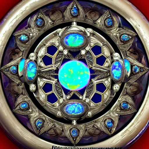 Image similar to opal crystal, orb, jewelry complex sacred geometry, artstation, 8k, magical, elegant, fantasy, highly detailed, art deco, relic, elegant, art noveau