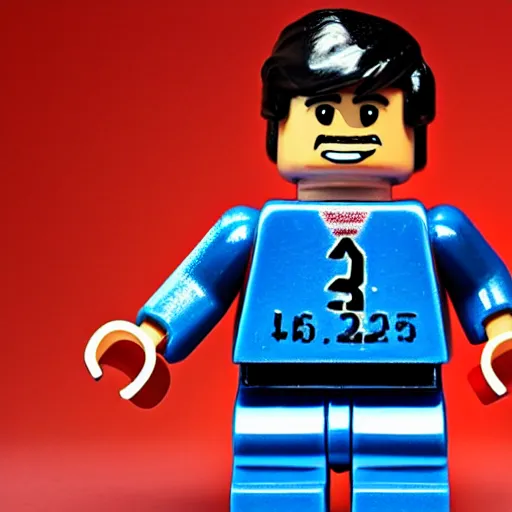 Image similar to mr. beast from youtube, is a lego character