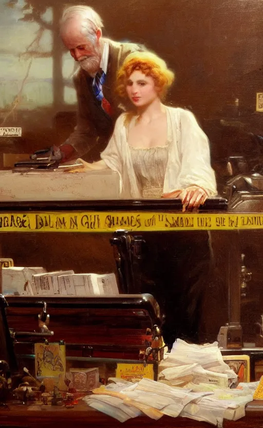 Prompt: the grime reaper working the cash register at the local walmart by john blanche and delphin enjolras and daniel f. gerhartz