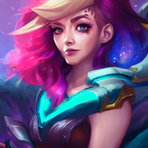 Image similar to Trending on ArtStation, League of Legends, Star Guardians, Portrait