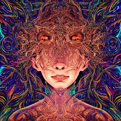 Image similar to digital art, deep emotional ambience, sensory overload, the mind and the body, intricate, extremely detailed, masterpiece, esoteric depiction of sensory processing disorder, award - winning