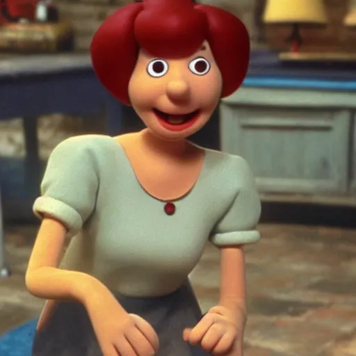 Image similar to still of velma from wallace and gromit