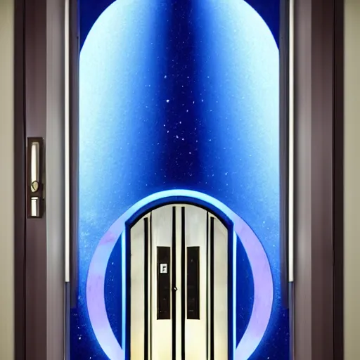 Prompt: hyperrealistic art - deco sci - fi door