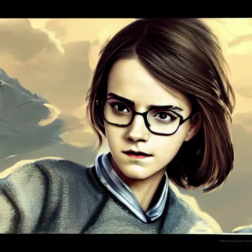 Prompt: emma watson, a highly detailed epic cinematic concept art CG render digital painting artwork of a Japanese schoolgirl with bob hair wearing sunglassesw. By Greg Rutkowski, Ilya Kuvshinov, WLOP, Stanley Artgerm Lau, Ruan Jia and Fenghua Zhong, trending on ArtStation, made in Maya, Blender and Photoshop, octane render, excellent composition, cinematic atmosphere, dynamic dramatic cinematic lighting, aesthetic, very inspirational, arthouse