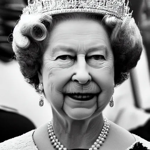 Image similar to queen elizabeth ii with a black afro, canon eos r 3, f / 1. 4, iso 2 0 0, 1 / 1 6 0 s, 8 k, raw, unedited, symmetrical balance, in - frame