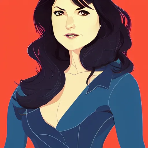 Prompt: lucy lawless with long brunette hair, clean cel shaded vector art. shutterstock. behance hd by lois van baarle, artgerm, helen huang, by makoto shinkai and ilya kuvshinov, rossdraws, illustration.