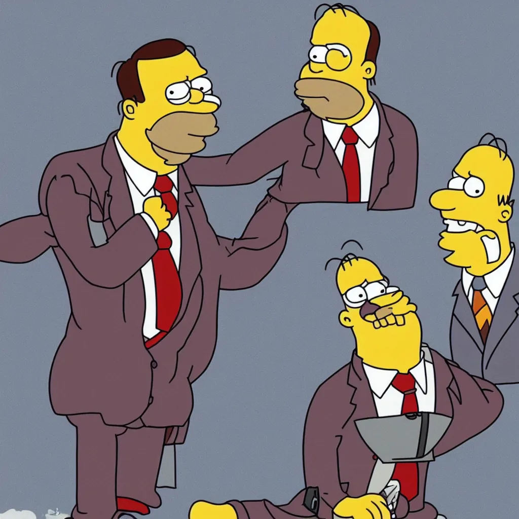 Prompt: john hamm combined with homer simpson