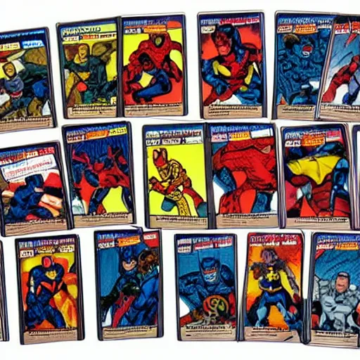 Image similar to ultra rare 1 9 9 0 s marvel trading cards