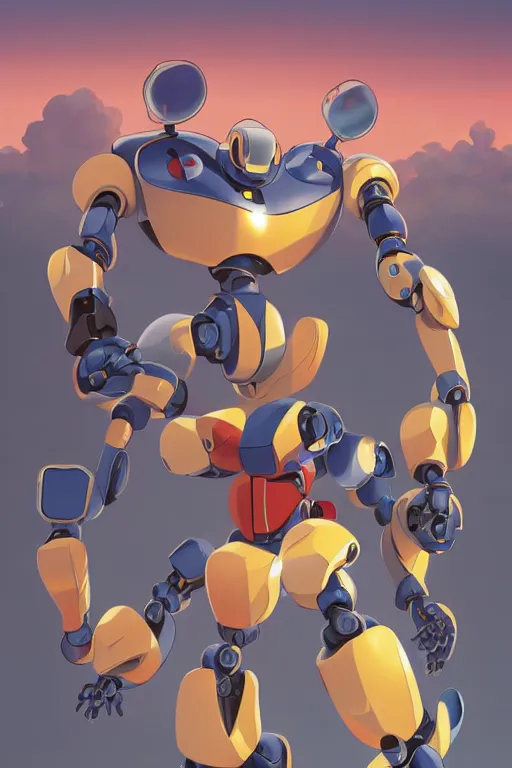 Image similar to metabots medabots medarotto medarot robot minimalist comics, behance hd by jesper ejsing, by rhads, makoto shinkai and lois van baarle, ilya kuvshinov, rossdraws global illumination ray tracing hdr radiating a glowing aura