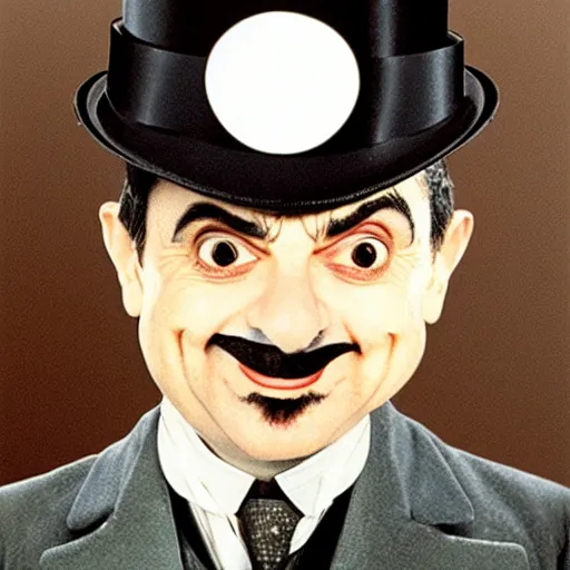 Prompt: mr bean as charlie chaplin