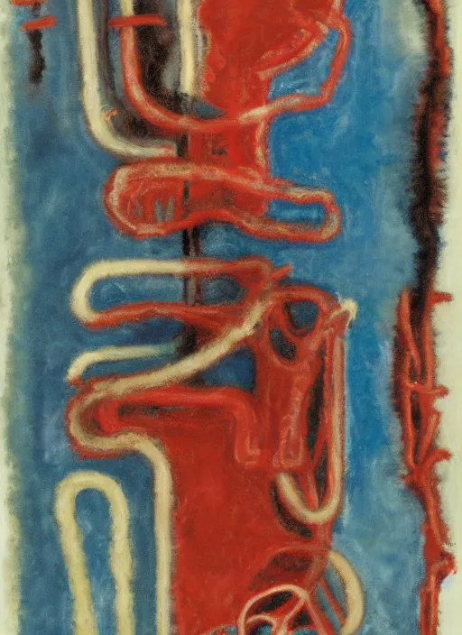 Image similar to biomechanical talisman of a formula for mind transference by maggi mcdonald, mark rothko, sabina klein