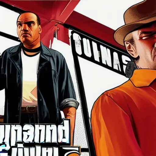 Image similar to quentin tarantino as a gangster in GTA 5 4k