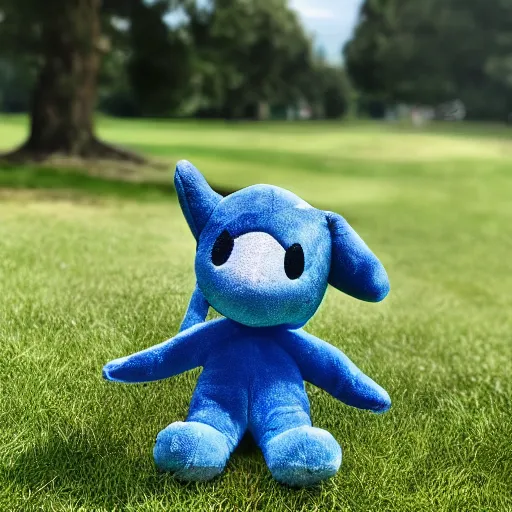 Prompt: blue'snappy gifts'logo plush doll, on grass, gifts, happy atmosphere, high detail, soft lighting, 8 k