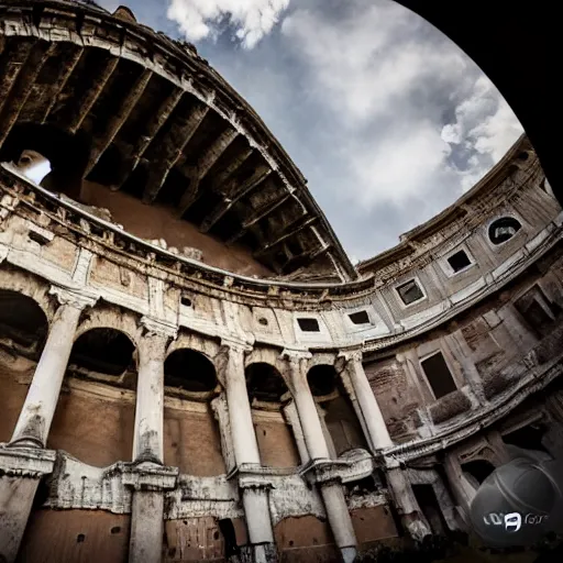 Prompt: the fall of rome, professional photography, gopro