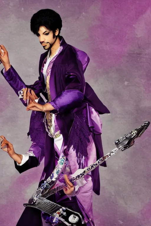 Image similar to the musician Prince as a Genshin Impact character