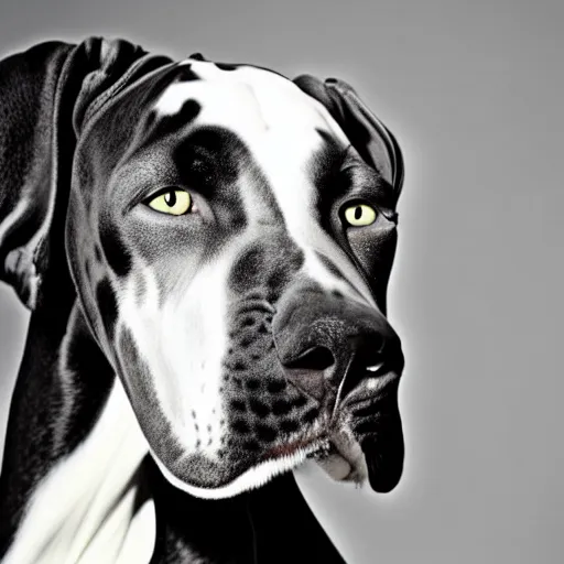 Image similar to a feline great dane - cat - hybrid, animal photography