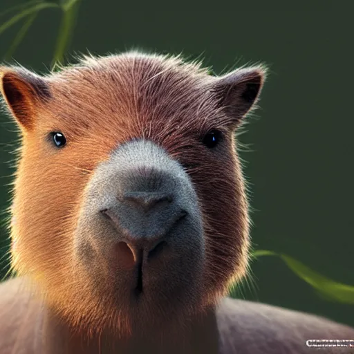 Prompt: capybara sitting in a convertible, octane render, photorealism, cgsociety