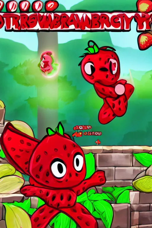 Prompt: strawberry ninja