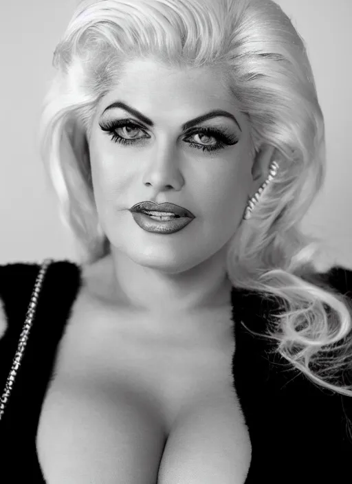 Prompt: DSLR photo portrait still of 54 year old age 54 Anna Nicole Smith at age 54!!!, 85mm f1.8