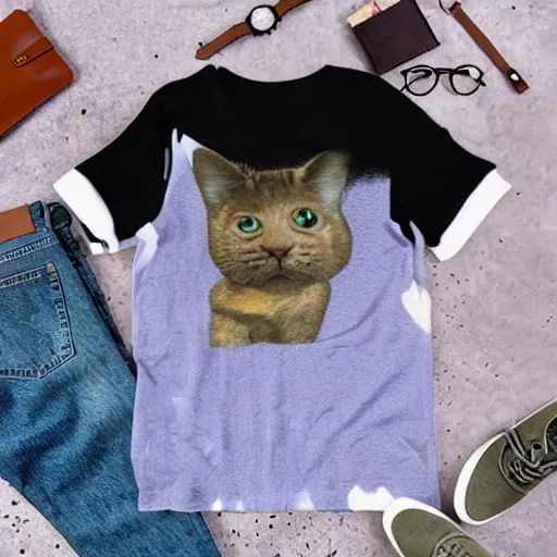 Image similar to funny cat tshirt