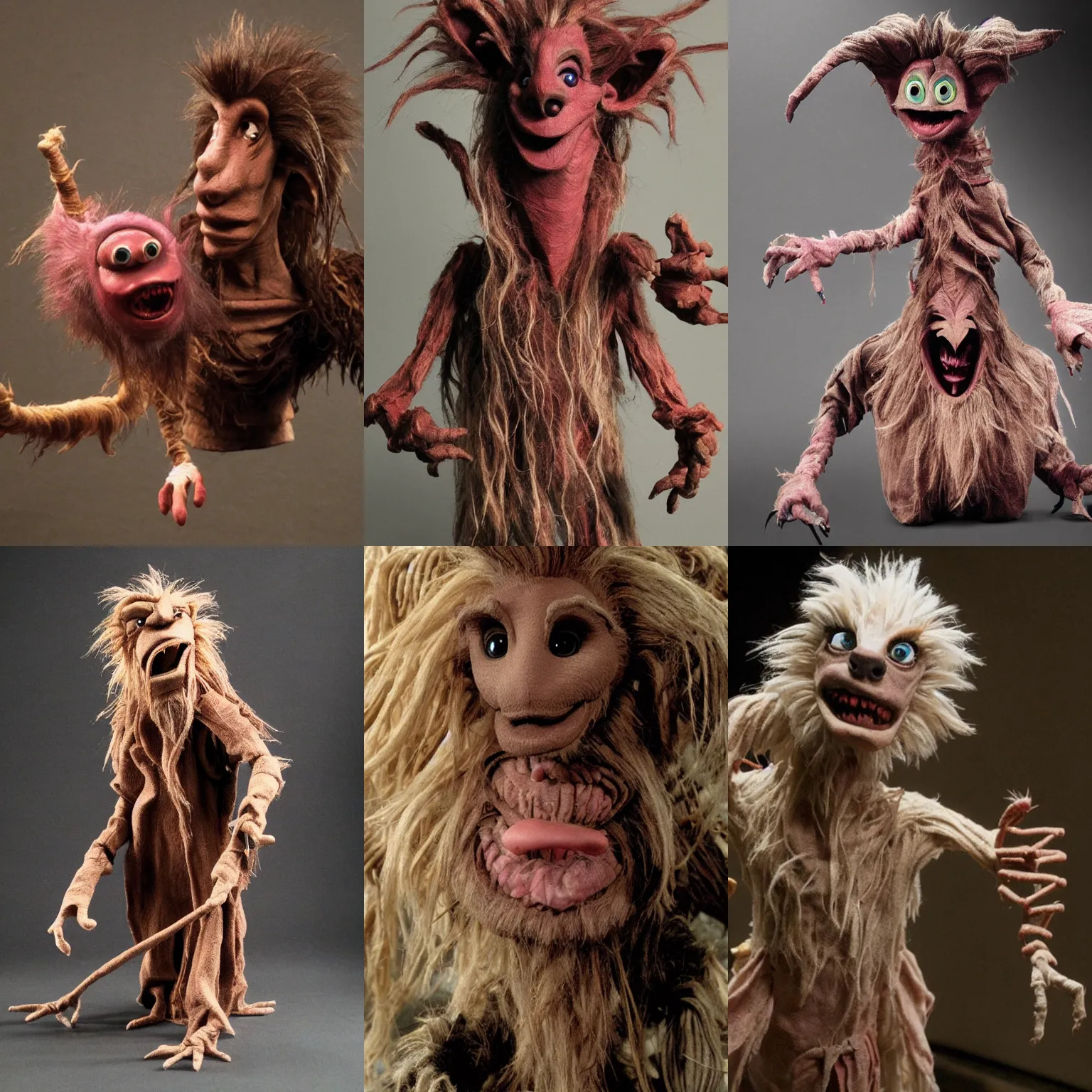 Prompt: unused creature puppet from the movie Labyrinth, HD, high quality